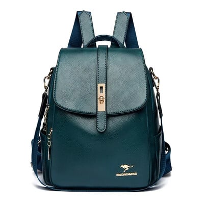 Rucsacuri de femei din piele moale la modă Geantă de școală de mare capacitate pentru studenți Rucsac de cumpărături cu model de crocodil