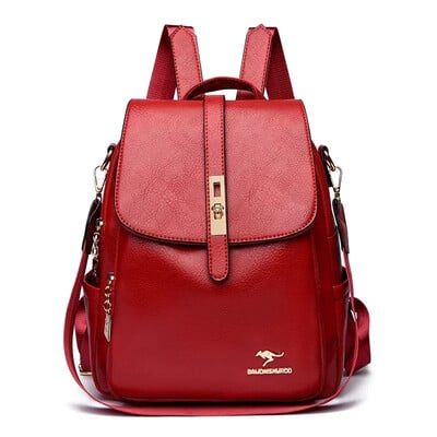 Rucsacuri de femei din piele moale la modă Geantă de școală de mare capacitate pentru studenți Rucsac de cumpărături cu model de crocodil