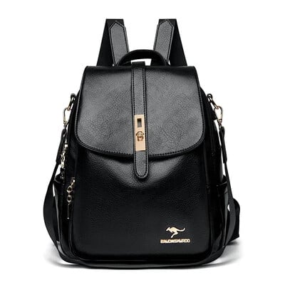 Rucsacuri de femei din piele moale la modă Geantă de școală de mare capacitate pentru studenți Rucsac de cumpărături cu model de crocodil