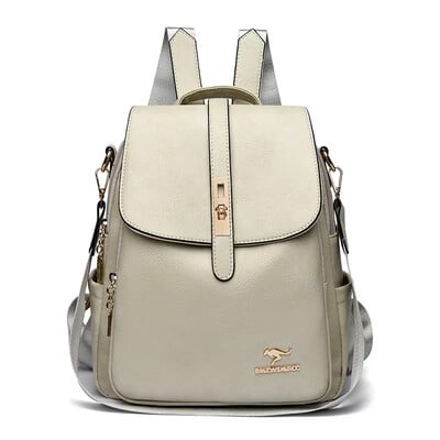 Rucsacuri de femei din piele moale la modă Geantă de școală de mare capacitate pentru studenți Rucsac de cumpărături cu model de crocodil