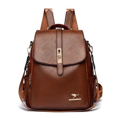 Rucsacuri de femei din piele moale la modă Geantă de școală de mare capacitate pentru studenți Rucsac de cumpărături cu model de crocodil