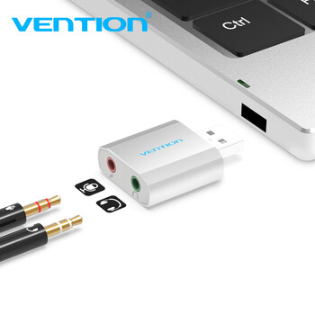 Vention USB звукова карта USB аудио интерфейс адаптер за слушалки звукова карта за микрофон високоговорител лаптоп PS4 компютър външна звукова карта