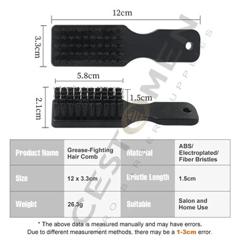 Ανδρικό Styling Κούρεμα μαλλιών Fading Mini Brush Ηλεκτρική επιμετάλλωση Βούρτσα καθαρισμού Κουρέας Αξεσουάρ κομμωτηρίου προσώπου Εργαλεία κομμωτηρίου