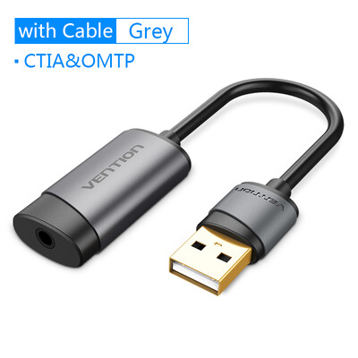 Externá zvuková karta Vention USB na AUX jack 3,5 mm adaptér pre slúchadlá, audio mikrofón, zvuková karta 7.1, voľný disk pre počítač, notebook