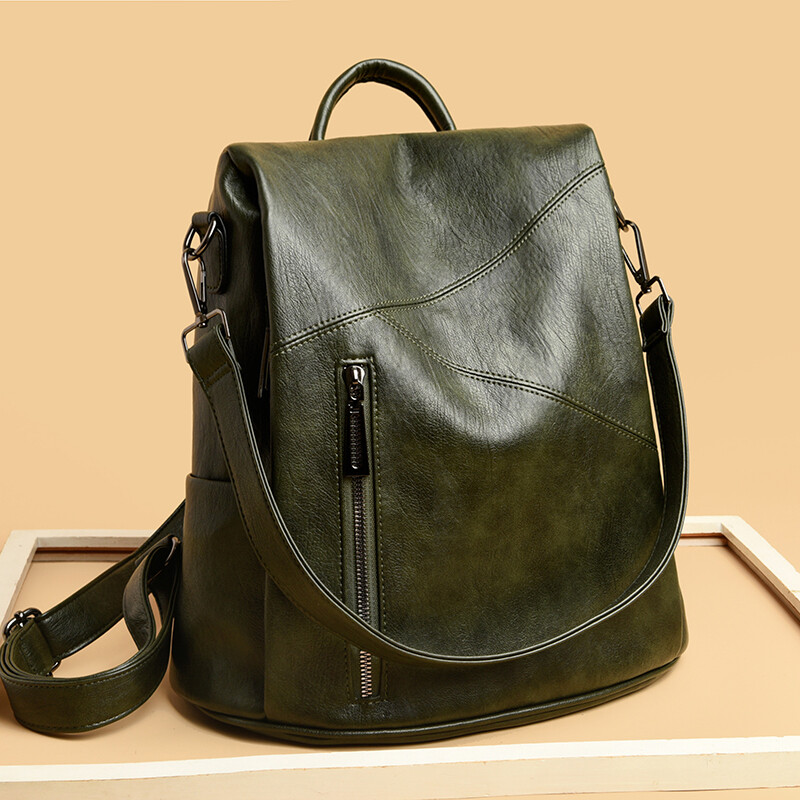 Kožený batoh s ochranou proti krádeži, dámska vintage taška cez rameno, dámsky cestovný batoh s vysokou kapacitou, školské tašky pre dievčatá, mochila feminina