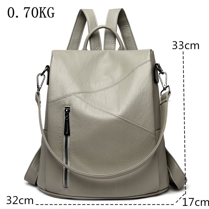 Kožený batoh s ochranou proti krádeži, dámska vintage taška cez rameno, dámsky cestovný batoh s vysokou kapacitou, školské tašky pre dievčatá, mochila feminina