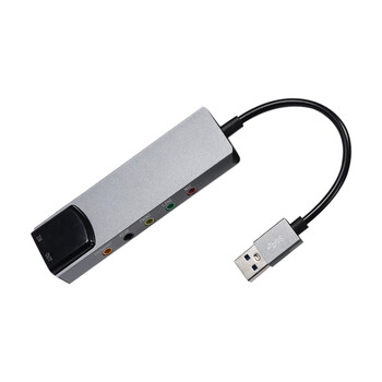 6in1 USB външна звукова карта USB към 3,5 mm аудио адаптер USB към слушалка Микрофон Външна оптична звукова карта Смесена звукова функция