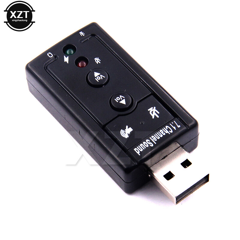 Nová virtuálna 7.1-kanálová zvuková karta, externý USB 2.0 audio mikrofón, reproduktor, adaptér, mikrofón, stereo 3,5 mm jack, zvuková karta pre slúchadlá