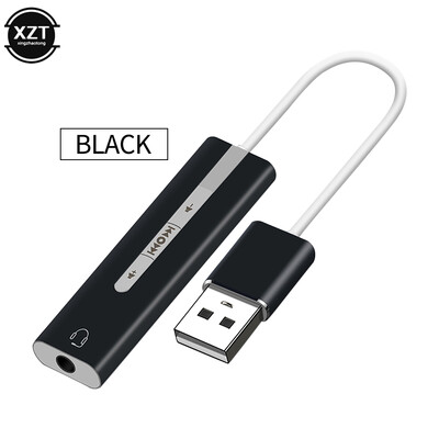 2 vienā ārējā USB skaņas karte 7.1 USB adapteris 3,5 mm skaņai 3D audio austiņas mikrofons 3,5 mm ligzda klēpjdatoram