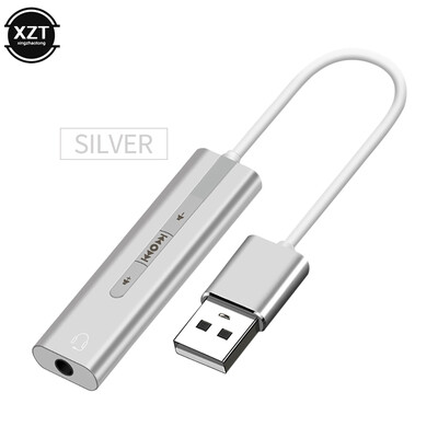2-ühes väline USB-helikaart 7.1 USB-adapter 3,5 mm heliga 3D-helipeakomplekti mikrofon 3,5 mm pesa sülearvuti jaoks