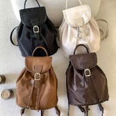 Retro štýl nylonový batoh pre ženy tenký opasok batoh ležérny Harajuku školský študentský cestovný vintage batoh so sťahovacou šnúrkou