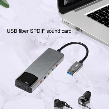 Usb звукова карта Usb оптична Spdif звукова карта за компютърна външна многофункционална поддръжка Ac-3 Dts-съвместима 5.1 звукова писта