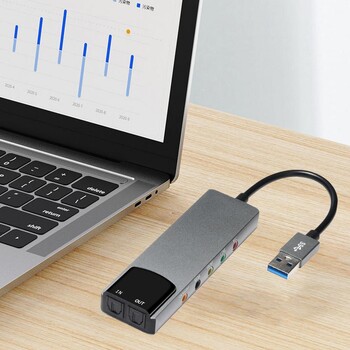 Usb звукова карта Usb оптична Spdif звукова карта за компютърна външна многофункционална поддръжка Ac-3 Dts-съвместима 5.1 звукова писта