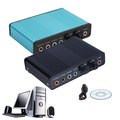 USB 2.0 hangkártya 6 csatornás 5.1 külső optikai hangkártya SPDIF vezérlő CM6206 lapkakészlet PC laptop asztali táblagéphez