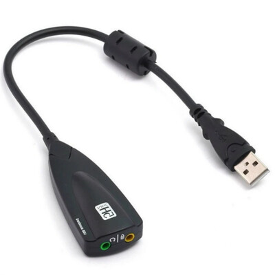 Външна USB звукова карта 7.1 адаптер 5HV2 USB към 3,5 мм жак 3D CH звук Антимагнитна аудио слушалка Микрофон за лаптоп PC PS4