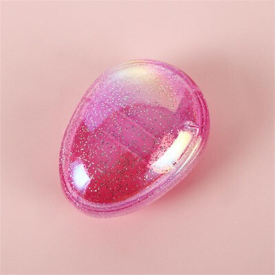 Perie de păr de formă rotundă de ou Mini perie de descurcare a părului Perie de păr moale Piepteni de coafură Instrumente de coafare