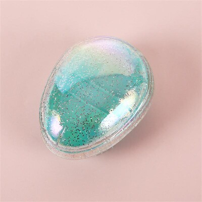 Perie de păr de formă rotundă de ou Mini perie de descurcare a părului Perie de păr moale Piepteni de coafură Instrumente de coafare