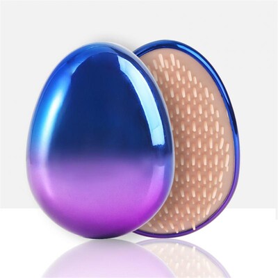 Perie de păr de formă rotundă de ou Mini perie de descurcare a părului Perie de păr moale Piepteni de coafură Instrumente de coafare