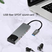 Placă de sunet USB Placă de sunet Usb Fibră optică Spdif de înaltă calitate pentru computer Suport multifuncțional extern Compatibil Ac-3 Dts 5.1