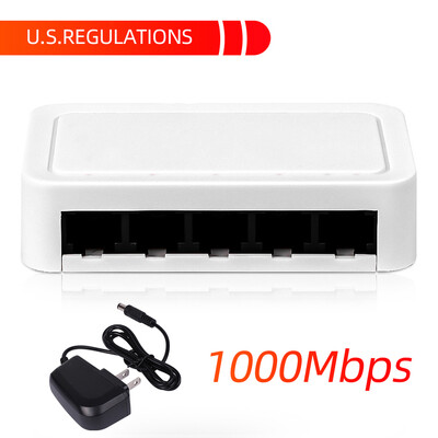 Switch de rețea 10/100/1000Mbps 5 porturi Ethernet Mini comutator Internet Splitter Desktop RJ45 Hub de rețea