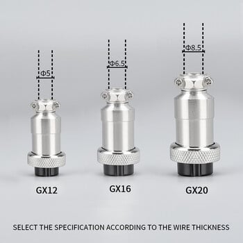 Конектор GX16 метален авиационен гнездо 2/3/4/5/6/7/8/9/10pin електрически кабелен терминал фиксиран тип и задник мобилен тип Женски и мъжки