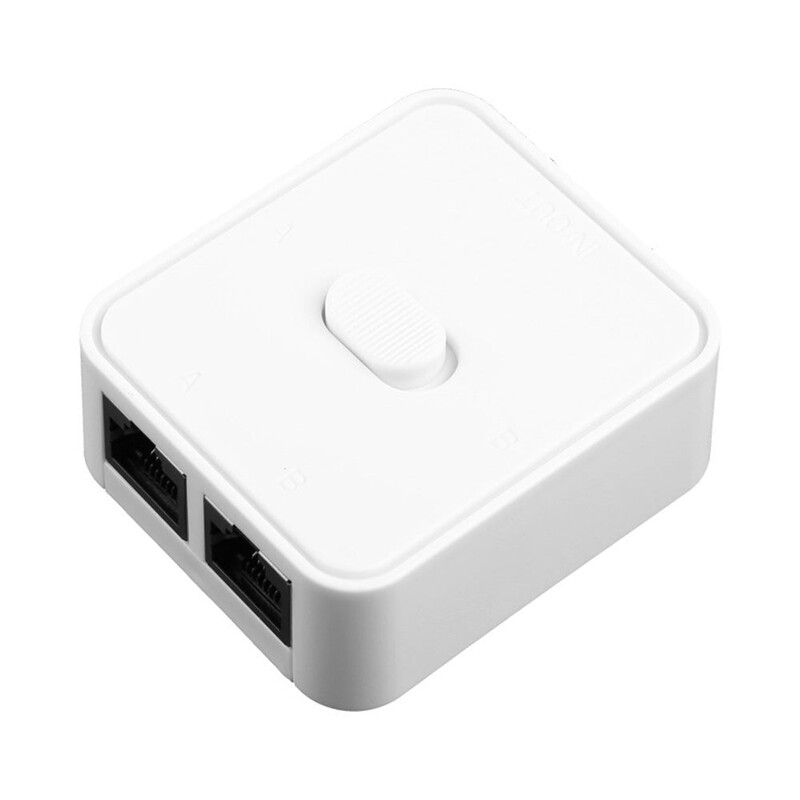 Comutator de rețea Gigabit 2 porturi 1000Mbps Splitter RJ45 Adaptor Ethernet Splitter Selector de extensie cablu pentru PC Laptop TV Router