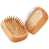 Четка за масаж на скалпа Кръгъл гребен Масажна малка дървена четка за коса за растеж на косата