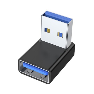 90 laipsnių kairėn dešinėn aukštyn žemyn kampinis USB 3.0 A išplėtimo jungties adapteris nešiojamiesiems kompiuteriams USB įkroviklių keitiklis