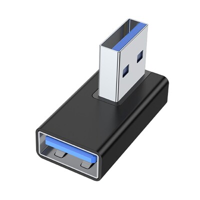 90 laipsnių kairėn dešinėn aukštyn žemyn kampinis USB 3.0 A išplėtimo jungties adapteris nešiojamiesiems kompiuteriams USB įkroviklių keitiklis
