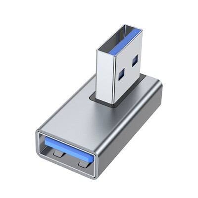 90 laipsnių kairėn dešinėn aukštyn žemyn kampinis USB 3.0 A išplėtimo jungties adapteris nešiojamiesiems kompiuteriams USB įkroviklių keitiklis