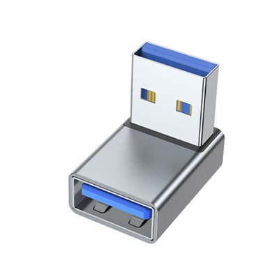 90 laipsnių kairėn dešinėn aukštyn žemyn kampinis USB 3.0 A išplėtimo jungties adapteris nešiojamiesiems kompiuteriams USB įkroviklių keitiklis