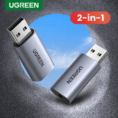 Zvuková karta UGREEN, adaptér zvukového rozhrania USB na 3,5 mm pre slúchadlá a mikrofón pre PC, laptop PS5/4, TRRS (CTIA/OMTP), hliníkový kovový kryt