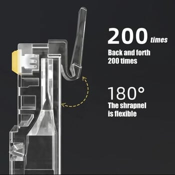 1/10/30Pcs Pass Through RJ45 Cat7/Cat6/Cat5 Екраниран съединител Crystal End Позлатен 8P8C Crimp UTP Ethernet Модулен щепсел