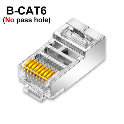 1/10/30 buc. trece prin conectori RJ45 Cat7/Cat6/Cat5 ecranat Capăt de cristal placat cu aur 8P8C Crimp UTP Ethernet mufă modulară
