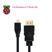 Raspberry Pi 4B Micro HDMI saderīgs ar HDMI saderīgs video kabelis Atbalsts 4K adaptera vads planšetdatora HDTV Android