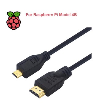 Raspberry Pi 4B Micro HDMI-съвместим с HDMI-съвместим видео кабел Поддържа 4K адаптерен кабел за таблет HDTV Android