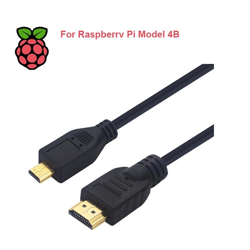 Raspberry Pi 4B Micro HDMI saderīgs ar HDMI saderīgs video kabelis Atbalsts 4K adaptera vads planšetdatora HDTV Android