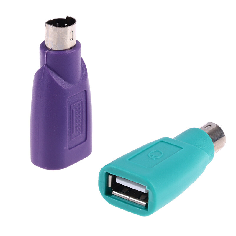 Convertor de înaltă calitate violet + verde tastatură mouse PS2 PS/2 la convertizor adaptor USB pentru tastatură USB mouse accesorii
