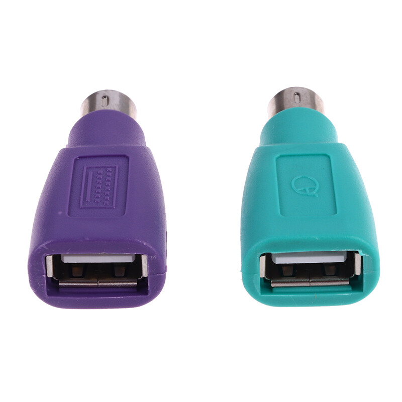 Convertor de înaltă calitate violet + verde tastatură mouse PS2 PS/2 la convertizor adaptor USB pentru tastatură USB mouse accesorii