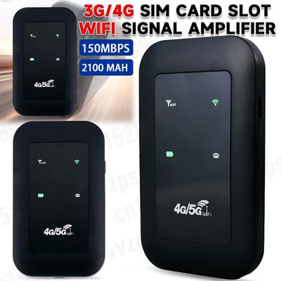 Hordozható WiFi átjátszó 4G LTE router jelerősítő hálózati bővítő adapter 150Mbps SIM kártya bővítő bővítő modem dongle