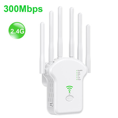 WiFi atkārtotājs Bezvadu maršrutētājs 1200Mbps 2.4G 5G signāla vāka paplašinātājs High Gain 6 antenas tīkla pastiprinātāja diapazona signāla pastiprinātājs