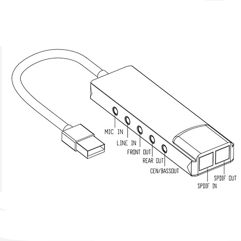 USB garso plokštė Aliuminio lydinio išorinė garso plokštė 7.1 5.1 kanalo ausinių adapteris Garso plokštė SPDIF optinė nešiojamiesiems kompiuteriams