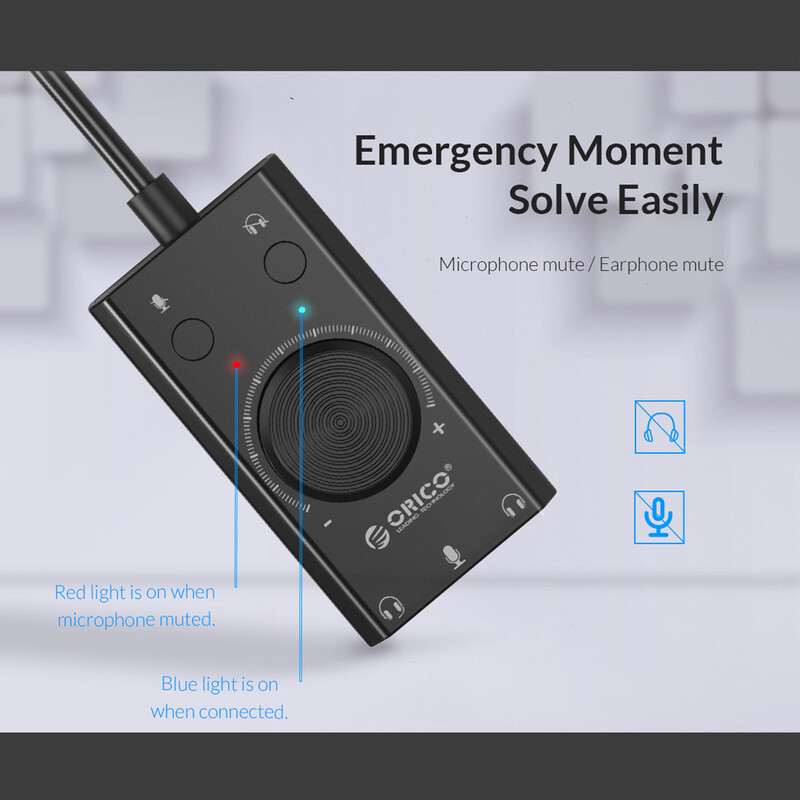 Προσαρμογέας κάρτας ήχου εξωτερικής κάρτας ήχου USB με δυνατότητα ρύθμισης έντασης ήχου μικροφώνου 3 θυρών για υπολογιστή φορητού υπολογιστή χωρίς πρόγραμμα οδήγησης Plug and Play