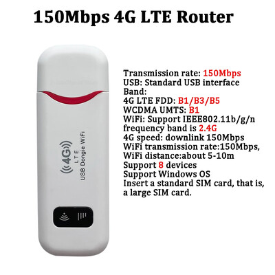 4G Lte рутер Преносим мобилен Hotspot 2100mAh 150Mbps безжичен рутер със слот за SIM карта Wifi ретранслатор за пътуване на открито у дома