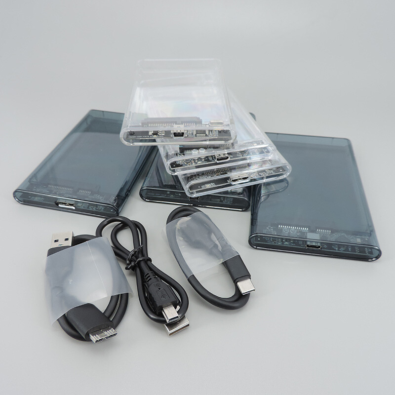 1 τμχ Εξωτερική θήκη hd 2.5 SATA σε USB 3.0 5 Gbps Διαφανής φορητός εξωτερικός σκληρός δίσκος 2.5 hdd Περίβλημα για υπολογιστή Δίσκο SSD Box