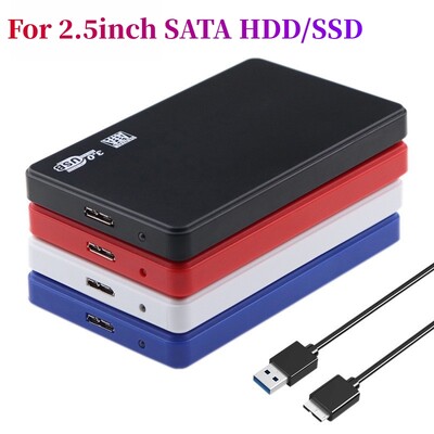 Carcasă pentru hard disk USB 3.0 de 2,5 inci, 5 Gbps, carcasă HDD SSD SATA, mini cutie de disc extern pentru hard disk pentru PC, laptop, smartphone, PS5