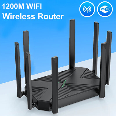 1200 M WIFI maršrutētājs Gigabitu bezvadu maršrutētājs WIFI atkārtotājs 2,4 G 5 GHz divjoslu 8 antenas signāla pastiprinātāja pastiprinātāja tīklāja gludinātājs