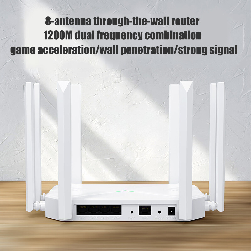 1200M WiFi router Gigabitový bezdrôtový router WiFi opakovač 2,4G 5GHz dvojpásmový 8 anténny zosilňovač signálu zosilňovač hotspotu plynulejší hotspot