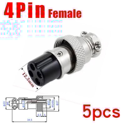 5 buc GX16 flanșă tip mufă de aviație mufă 2/3/4/5/6/7/8/9/10 pini mascul femela fixare conectori circulari