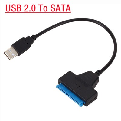 SATA–USB 3.0 / 2.0 laidas iki 6 Gbps, skirtas 2,5 colio išoriniam HDD SSD kietajam diskui SATA 3 22 kontaktų adapteris USB 3.0 su Sata III laidu